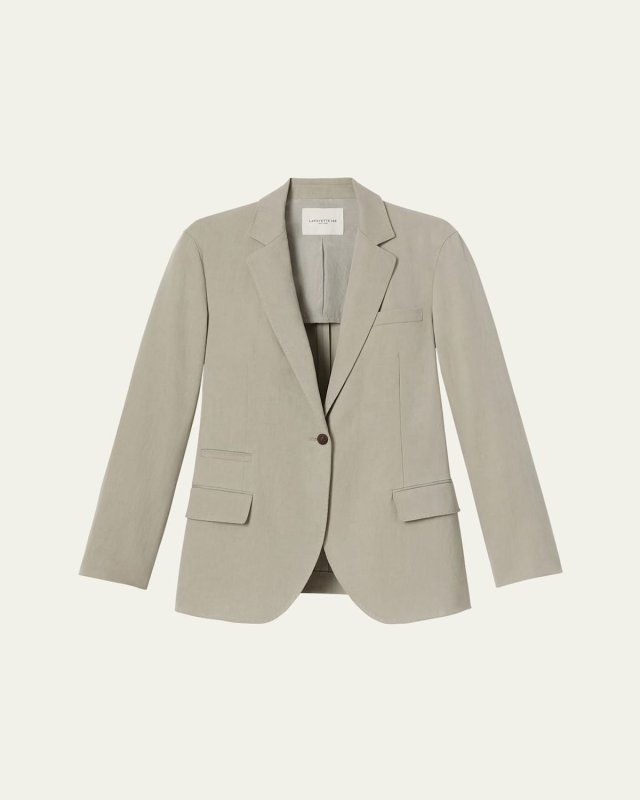 Neapolitan Belted Single-Button Jacket